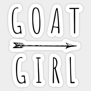 Goat Girl Black and White Animal Lover Cute Social Distancing Mask Face Mask Sticker